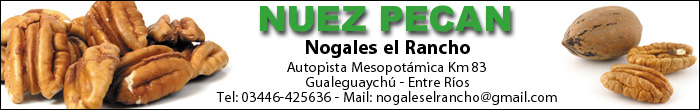 NUEZ PECAN Nogales El Rancho, Autopista Mesopotmica Km 83 Gualeguaych Entre Ros, Tel: 03446-425636, Mail: nogaleselrancho@gmail.com